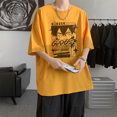已注册/夏季新款内景纯棉动漫休闲短袖T恤男潮宽松体恤DT9716/P25，男装T恤，电商B316