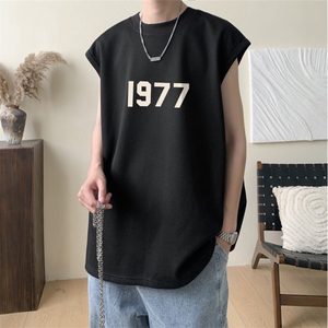 2025新款重磅高品质纯棉无袖坎肩背心 1977印花BX601-特P18图片