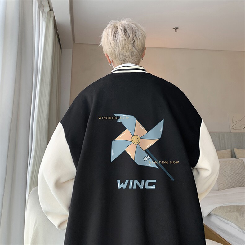 摇粒绒棒球服男大码开衫卫衣男夹克BF86112-P65,男装夹克,电商A040