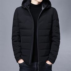 AN9190钱塘2020-3秋冬中年男士商务休闲简约连帽羽绒服外套P265，男装羽绒服，钱塘207-3