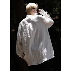 风盘扣衬衫男秋季新中式穿搭男装复古唐装太极服S4522-p43，男装衬衫，星座1008