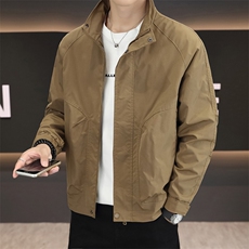 店主风大码夹克外套男休闲时尚立领男士夹克-P67加棉P85加棉M-4XL，男装夹克，星座310B-3
