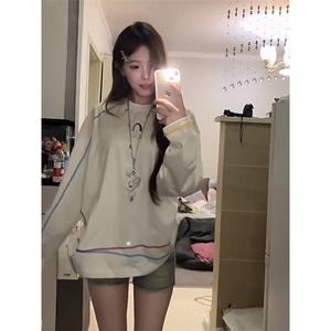 美式高街解构工艺速干长袖T恤衫男女款防晒上衣户外运动骑行服潮图片