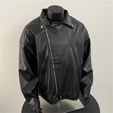 欧美街头宽松机车服皮衣男高级感飞行员PU皮夹克外套JK112-P60，男装皮衣，星座308B-2
