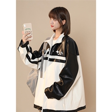 2025秋季新款个性潮流美式机车服皮衣外套JK514/P108控148-100涤，男装皮衣，电商A148-1