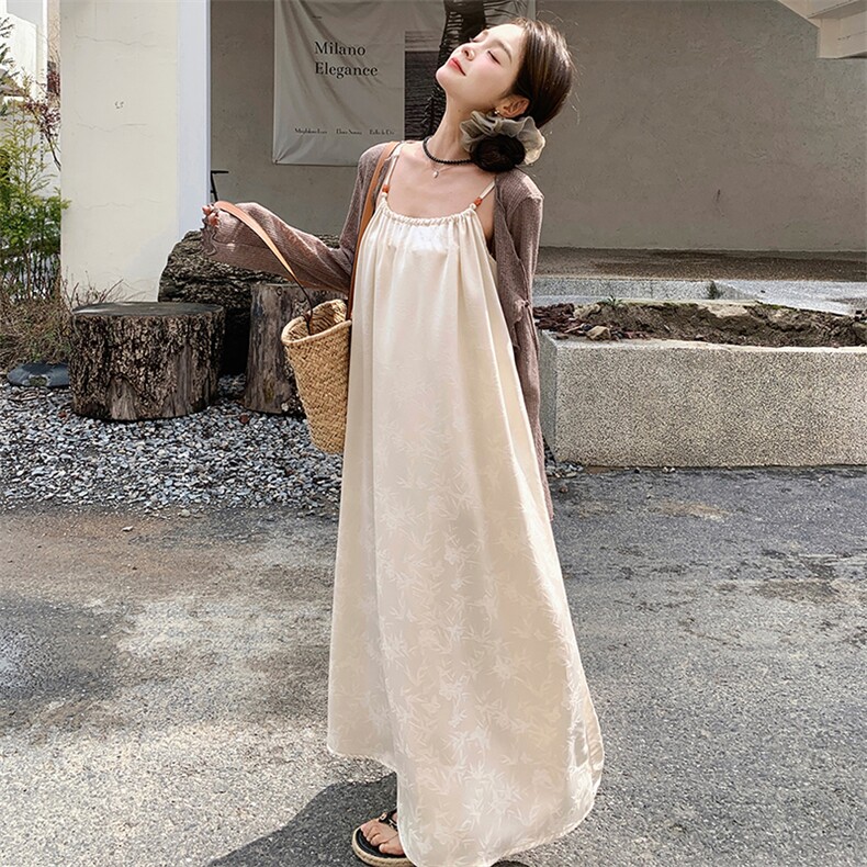 2024年夏季新款吊带提花连衣裙-款号9922-P105-K158,女装连衣裙,浙宝305