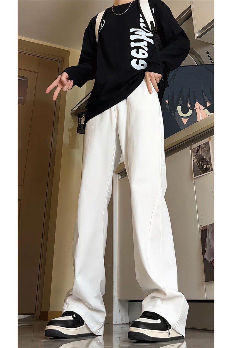 春季美式微喇牛仔裤男款vibe风高街直筒裤休闲裤子潮牌KZ002P55,男装牛仔裤,电商B312