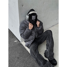 24秋冬新款潮麂皮绒立领纯色保暖棉衣外套Y81-P108，男装棉衣，电商C310