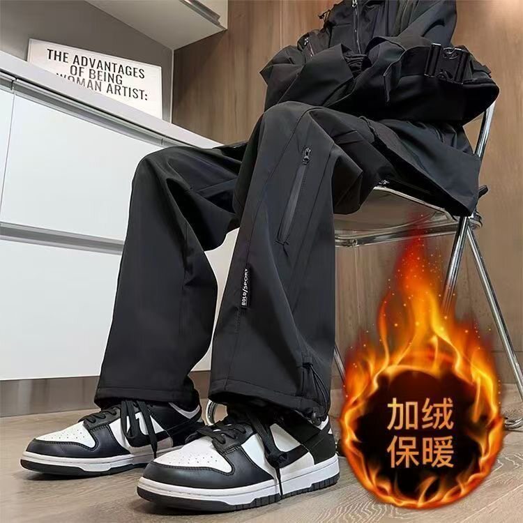 加绒机能冲锋裤秋冬美式防水户外登山休闲工装裤KZ31-P25加绒P28，男装工装外套，星座308B-2