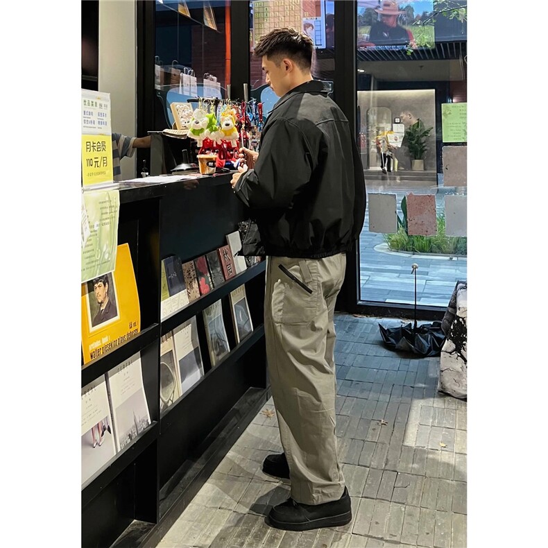 网图冬季飞行服夹克棉服加厚外套男装宽松翻领棉衣S374特批75,男装夹克,电商A233-1