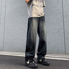 春季新款美式高街vibe痞帅水洗宽松阔腿拖地休闲长裤N9005，男装休闲裤，星座1116A-1（原606A）