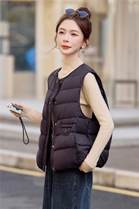 90白鸭绒羽绒马甲女2025冬季新款时尚休闲减龄百搭轻薄保暖羽绒服图片
