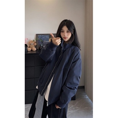 现货26春装美拉德立领飞行夹克纯色复古廓形高街棒球服外套，男装夹克，电商A486-1