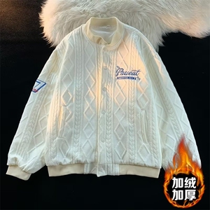 棒球服外套男款季2025新款青少年夹克美式潮牌情侣男装上衣服图片