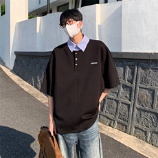 特P50无差价新款时尚夏季假两件潮流POLO衫-POLO02港风，男装Polo衫，电商A003