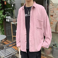 春秋季灯芯绒长袖衬衫男加肥加大日系韩版潮流宽松外套W1129-P38，男装夹克，星座512-4