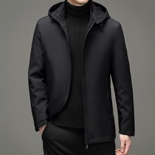 脱卸帽子中年纯色棉衣加厚保暖冬季爸爸冬装外套棉服HM2058-P160图片