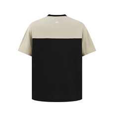 南夏乔装2025夏季新款日系撞色拼接字母印花短袖上衣复古中性T恤，男装T恤，电商S006（B521）