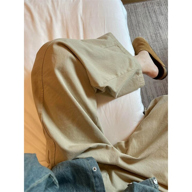 纯棉卡其色阔腿休闲裤ZK0433-特批40,男装休闲裤,星座313A(原308A-2)