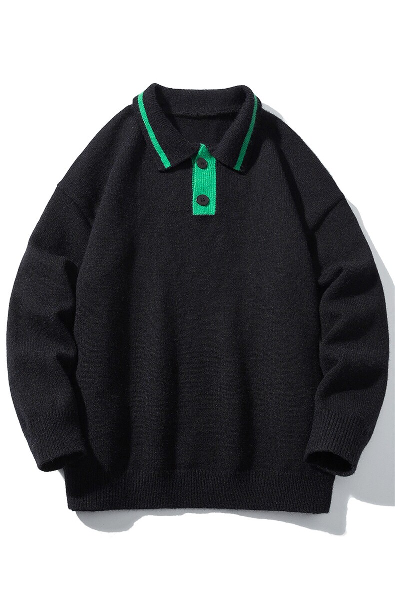 1日系白底POLO衫领潮流毛衣大码M-5XL针织衫男外套男8720P60控88,男装Polo衫,星座226-2