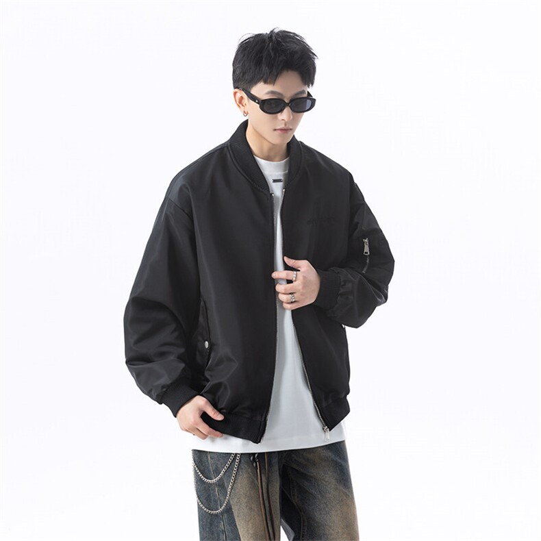 港风日系复古设计感刺绣拼接立领夹克男 XZ213-JK4321-P108控128图片