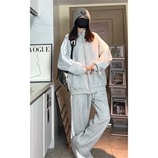 潮流撞色开衫卫衣运动套装W4641-特P48控98/K8579-特P38控69，男装休闲套装，电商A007
