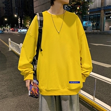 S6202-P28加绒款-P33秋季圆领卫衣男大码韩版宽松长袖外套，男装卫衣，电商A040