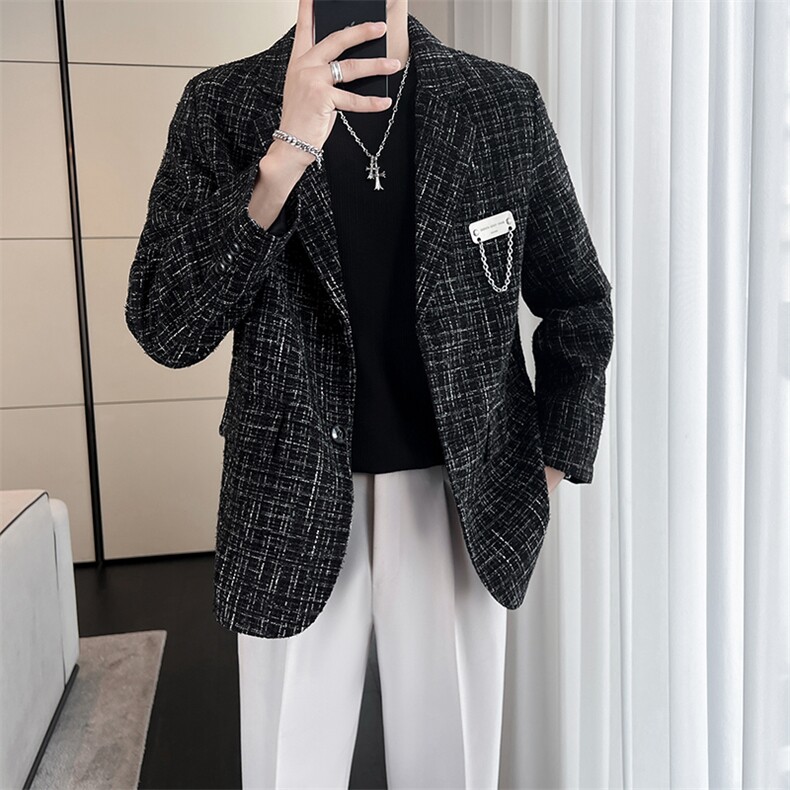 23/秋轻熟风西装外套男士韩版宽松潮流西服上衣A210-XZ09-P95,男装西服,电商A210