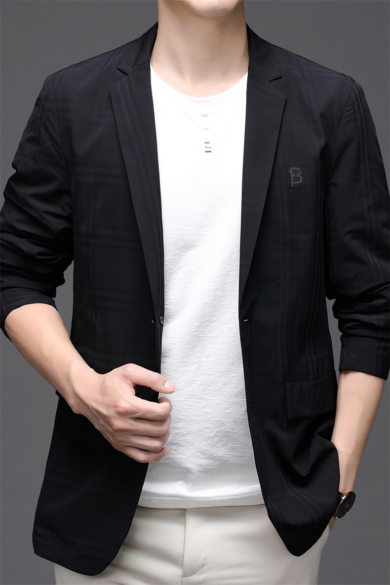 BWH6185钱塘2020-2秋季新款中年男士休闲简约百搭西服外套P197,男装西服,钱塘207-2