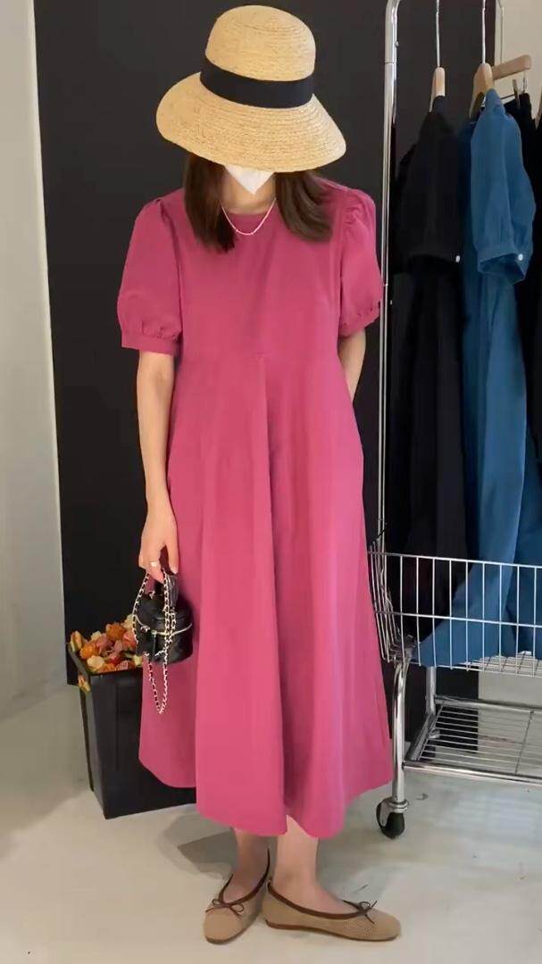 茧型韩版连衣裙，女装连衣裙，欧妮卡蒂蔓