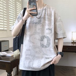 7A抗菌夏季大码潮流时尚动漫印花男士短袖图片