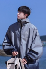2025港风山系防水冲锋衣渐变色夹克男：聚酯纤维JK77087P85控，男装夹克，星座227-7