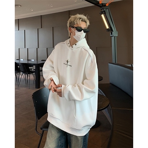 美式复古oversize连帽卫衣男女款2024潮牌高街E02-P45图片
