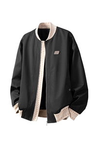 1定制螺纹字母刺绣大码M-5XL夹克男:聚酯纤维JK77944P85控138图片