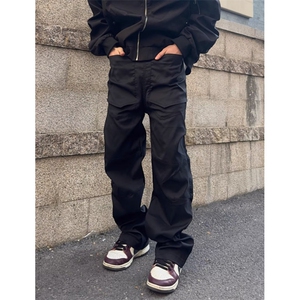 休闲裤男士夏季2025新款宽松直筒阔腿裤潮牌工装裤子男装KB886