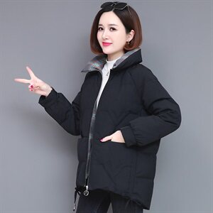 2020冬装新款时尚百搭减龄显瘦温暖舒适棉服图片