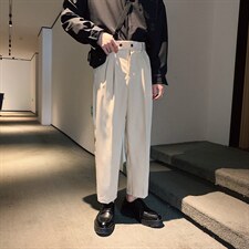 垂感西裤男宽松直筒裤韩版裤子阔腿休闲裤九分西装裤潮XK209-p35，男装西裤，星座1008-1