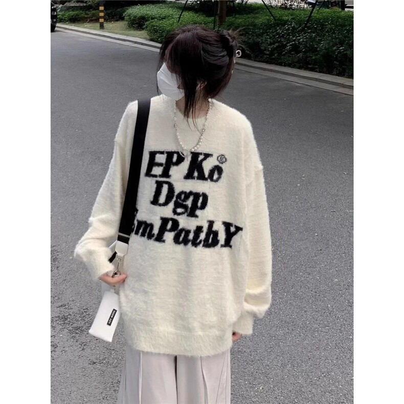 【005】字母圆领毛衣男女潮情侣装针织衫外套A079-MY9167-P39,男装针织衫/毛衣,电商A079