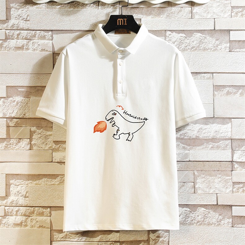 PL57040-P35 翻领短袖polo衫男大码胖子半袖t恤男有领保罗衫图片