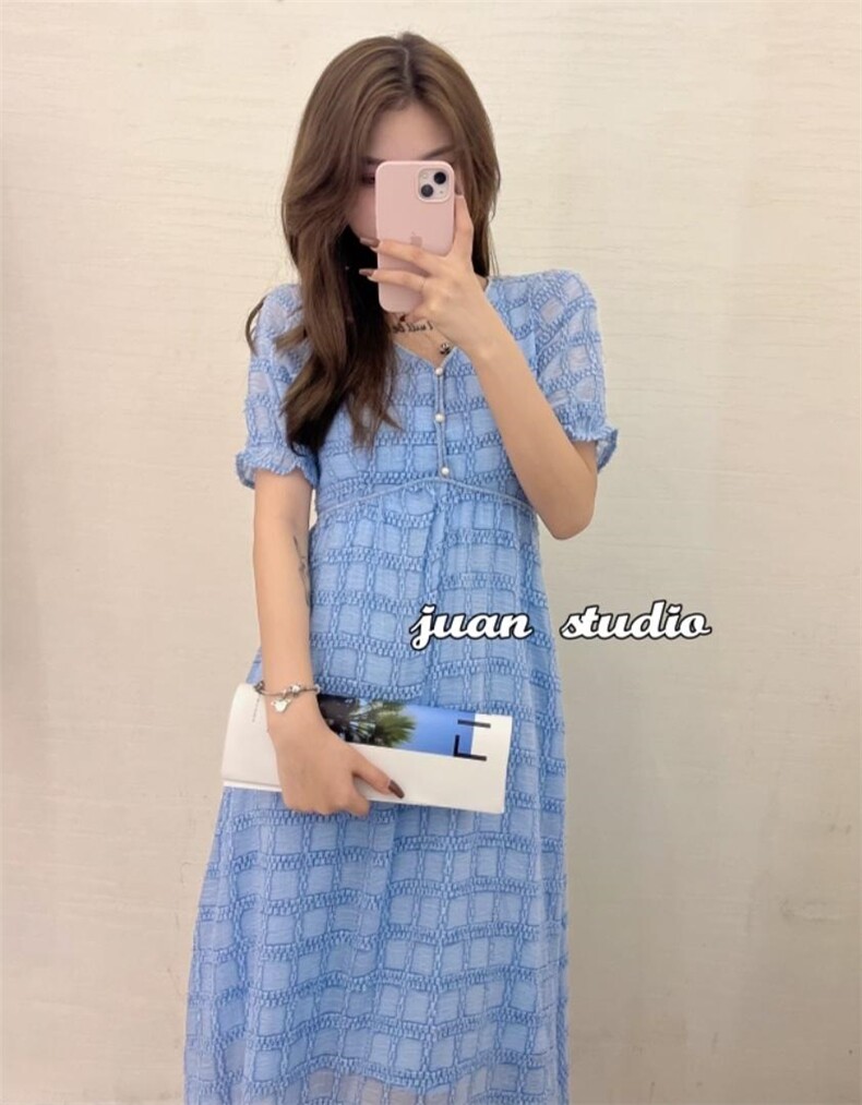 显瘦显白连衣裙，女装连衣裙，JUAN