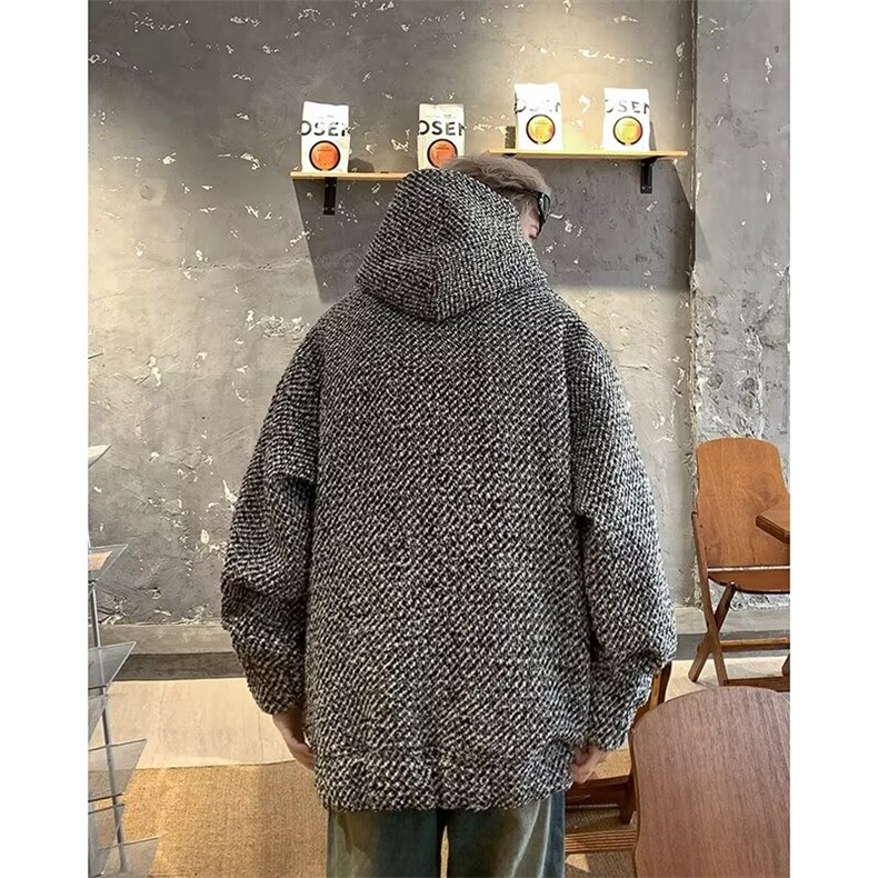 新款小香风连帽卫衣男秋冬重磅宽松套头长袖上衣RA288-P45加绒56,男装卫衣,星座1008