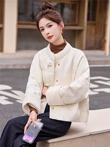 现货主推2025年冬季新款國风羽绒服外套女图片