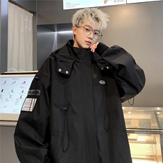 1港风冲锋衣男工装大码M-5XL夹克男：100%聚酯纤维JK7569P75控99，男装夹克，星座226-2