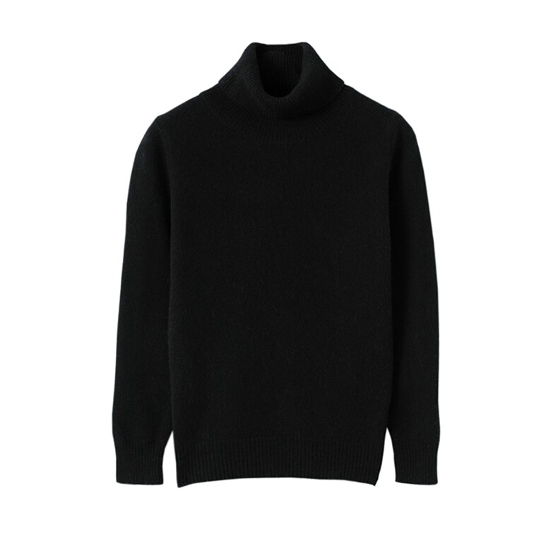 2024秋季新款高翻领长袖纯色男女通用羊毛衫，童装毛衣，魁星羊绒