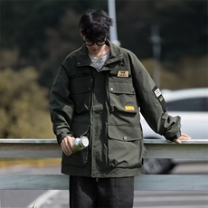 夹克男韩版潮流贴标春季新款ins高街帅气2024宽松外套W5606-P80，男装夹克，星座412-2