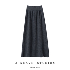 秋冬纯色针织半身裙时尚百搭简约风，女装半身裙，亿嘉羊绒