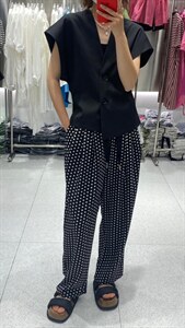 现货 夏季新品 波点小直筒裤ML图片