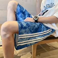 扎染短裤男夏季ins超火5分裤炸街百搭学生潮牌抽绳短裤DK430-P28，男装休闲裤，星座1109-3