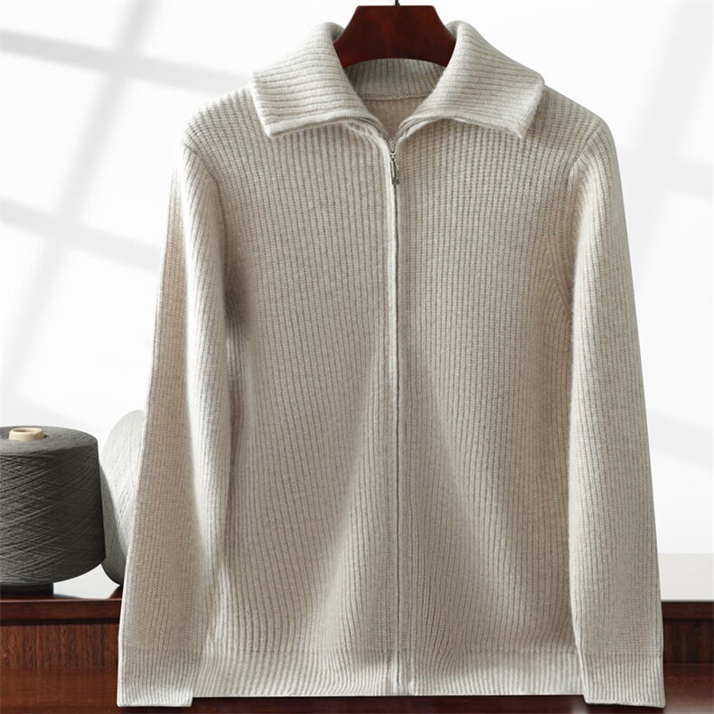 2025年秋季长袖羊毛衫开衫拉链羊毛衫，男装羊毛衫，圣强羊绒