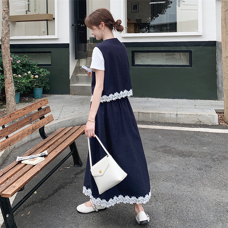 夏季马甲半身裙时尚两件套女,女装套装/套裙,秋水欣儿